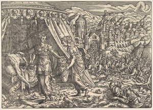 Judith och Holofernes, från Biblia, Frankfurt, 1564. av Unbekannt