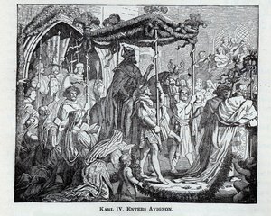 Karl IV går in i Avignon, 1882 av Unbekannt