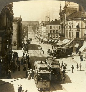 Karl Johansgatan, W.N.W. till det kungliga slottet, Christiania, Norge, c1905. av Unbekannt