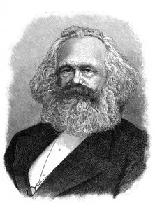 Karl Marx, tysk politisk, social och ekonomisk teoretiker från 1800-talet av Unbekannt