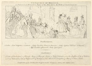 Nyckel med lista över artister till: The Indian Emperor, or, The Conquest of Mexico..., 1 februari 1791. av Unbekannt