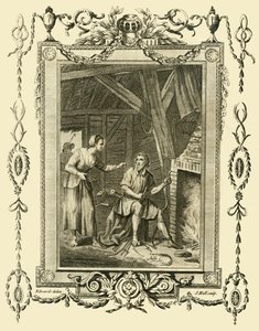 Kung Alfred i förklädnad tillrättavisad av Neat Herds Wife för att ha låtit kakorna brinna, c878, 1783. av Unbekannt