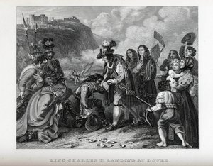 Kung Charles II landade i Dover 1882 av Unbekannt