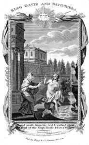 Kung David tittar ner på Batseba, c1804 av Unbekannt