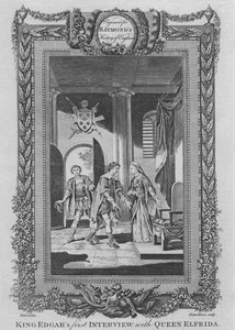 Kung Edgars första intervju med drottning Elfrida, c1787 av Unbekannt
