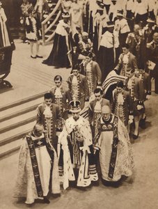 Kung George VI lämnar klostret den 12 maj 1937 av Unbekannt