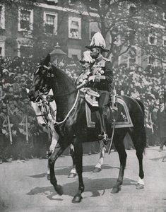 Kung George V vid begravningen av sin far kung Edward VII, London, 20 maj 1910. av Unbekannt