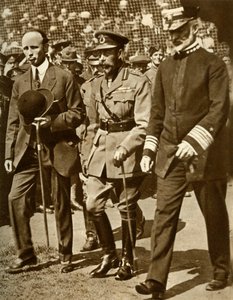 Kung George V deltar i en basebollmatch på Stamford Bridge, London, 1935. av Unbekannt