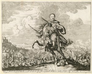 Kung John III Sobieski vid slaget vid Khotyn den 11 november 1673, 1673 av Unbekannt