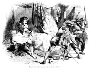 Kung Richard I 1157-1199 överraskad av österrikiska soldater av Unbekannt