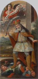 Kung Saint Stephen i striden med turkarna, ca. 1718-1719. av Unbekannt