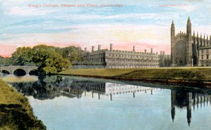 Kings College, Kings College Chapel och Clare College, Cambridge, tidigt 1900-tal av Unbekannt