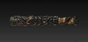 Kozuka handtag, 1800-tal. av Unbekannt