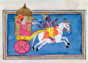 Krishna, hinduisk gudom, en avatar av Vishnu, 1600-talet av Unbekannt