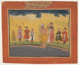 Krishnas föräldrar söker efter honom, ca. 1615. av Unbekannt