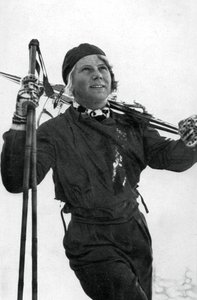Laila Schou-Nilsen, norsk skidåkare, olympiska vinterspelen, Garmisch-Partenkirchen, Tyskland, 1936 av Unbekannt