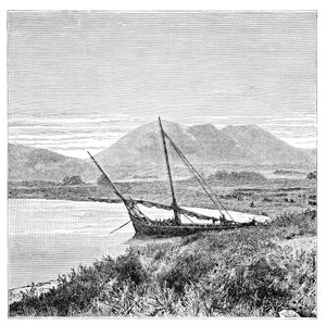 Lake Van, Tadwan Bay och Mount Nimrud, Turkiet, 1895 av Unbekannt
