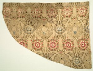 Lampor med dubbelt ogivalt blommönster på rutig botten, 1550-1575. av Unbekannt