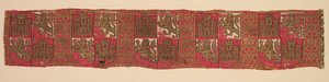 Lampas med heraldik från Kastilien och León, från en kunglig kristen dräkt, 1200-1325. av Unbekannt