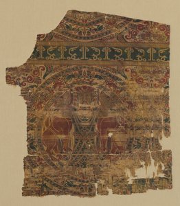 Lampas med lejonstrykare, från en dalmatik från Saint Bernard Calvo, 1200-1243. av Unbekannt