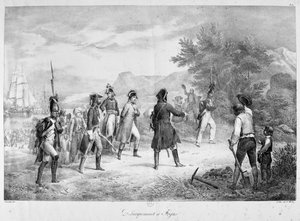 Landning i Frejus, mars 1815 av Unbekannt