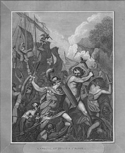 Julius Caesars landstigning, 1838 av Unbekannt