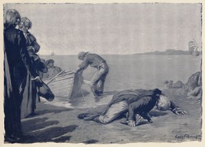 Landstigning av Paoli på korsikansk mark, sent 1700-tal, 1896 av Unbekannt