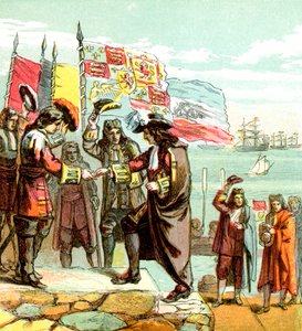 Landstigning av William Orange, 1688 c1850-talet av Unbekannt