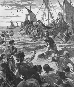Romarnas landstigning på Kents kust, 43 1905 av Unbekannt