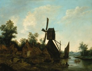 Landskapsväderkvarn, 1600-talet. av Unbekannt