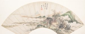 Landskap i stil med Huichong, 1700-talet eller senare, falskt datum 1676. av Unbekannt