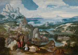Landskap med den ångerfulle Saint Hieronymus, 153040. av Unbekannt