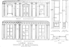Stora salen, Château de Montfermeil, Paris, 1924 av Unbekannt