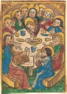 Sista måltiden, ca. 1490. av Unbekannt