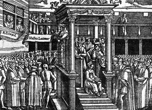Latimar predikar inför kung Edward VI, c1550, c1902-1905 av Unbekannt