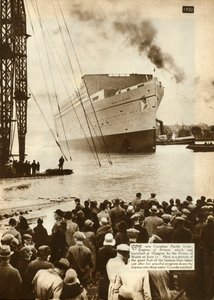 Lanseringen av kejsarinnan av Storbritannien, Glasgow, 11 juni 1930, 1935. av Unbekannt