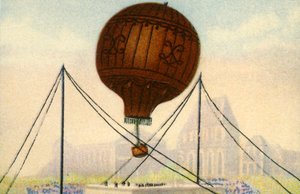 Lansering av Montgolfier Brothers ballong, juni 1783, 1932. av Unbekannt