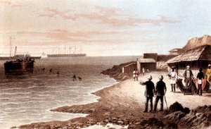 Utläggning av telegrafkabeln över Indiska oceanen mellan Bombay och Aden, 1870 av Unbekannt