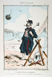 Nationalgardet vid vallarna, 1870-1871 av Unbekannt