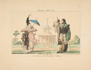 Dagens smak eller kineserna på Boulevard Coblentz, från Caricatures Parisiennes, ca. 1815. av Unbekannt