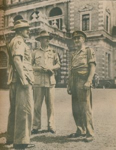 Ledare i Burmakampanjen träffades i Rangoon efter stadens fall den 3 maj 1945, 1945 av Unbekannt