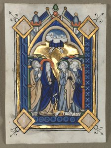 Leaf excised from a Psalter: The Ascension, c. 1260. av Unbekannt
