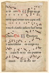 Blatt aus einem Graduale mit Musik (verso), ca. 1420-1450 von Unbekannt