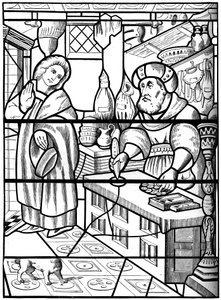 Legenden om juden i Rue des Billettes, Paris, genomborrande helig oblat med sin kniv, 1300-talet, 18 av Unbekannt