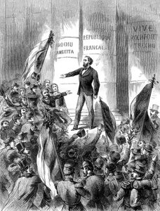 Leon Gambetta proklamerar Republiken Frankrike, 4 september 1870 1882-1884 av Unbekannt