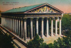 Madeleine-kyrkan, Paris, c1920 av Unbekannt