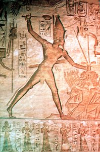 Kalkstensrelief från Ramses II-templet, Abu Simbel, Egypten, 1200-talet f.Kr. av Unbekannt