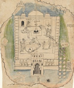 Linga Temple Compound, sent 1800-tal. av Unbekannt