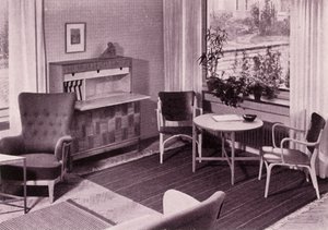 Vardagsmöbler av Carl-Axel Acking, tillverkade av A.B. Svenska Mobelfabrikerna, 1949. av Unbekannt