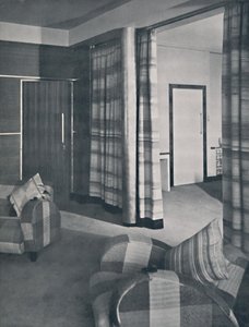 Vardagsrum i ett hus i London, designat av Raymond McGrath, A.R.I.B.A., 1936 av Unbekannt